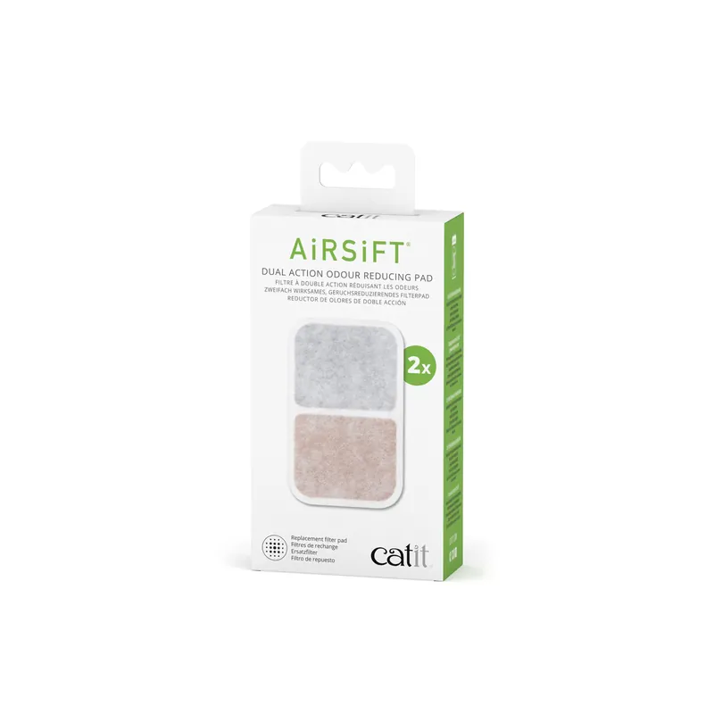 catit AiRSiFT Dual Action Pad 2er-Pack Katzentoilettenzubehör Neu